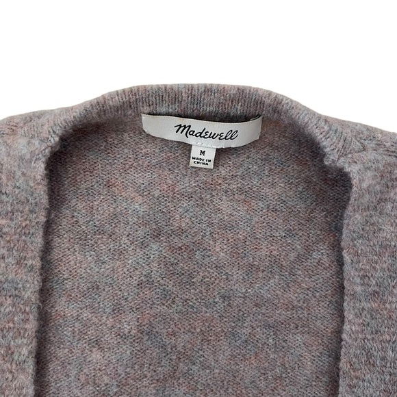 Madewell Coziest Yarn Merino Wool Alpaca Blend Open Front Walker Cardigan SZ M - Picture 7 of 11
